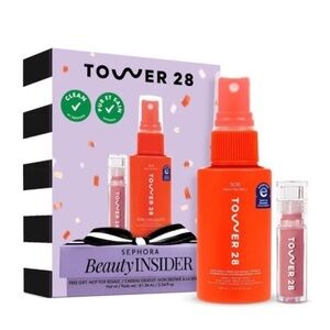 Tower 28 SOS Daily Rescue Facial Spray & Shine On Lip Jelly in Pistachio NIB